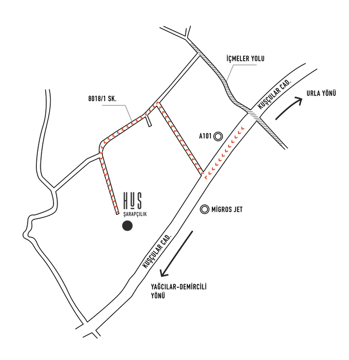 Map to HUS Şarapçılık