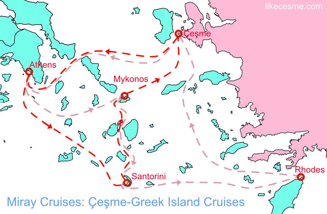 MV Gemini Cruise Map