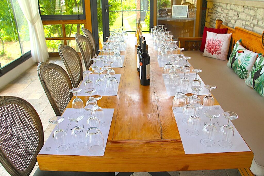 Cakir Winery Tasting Table