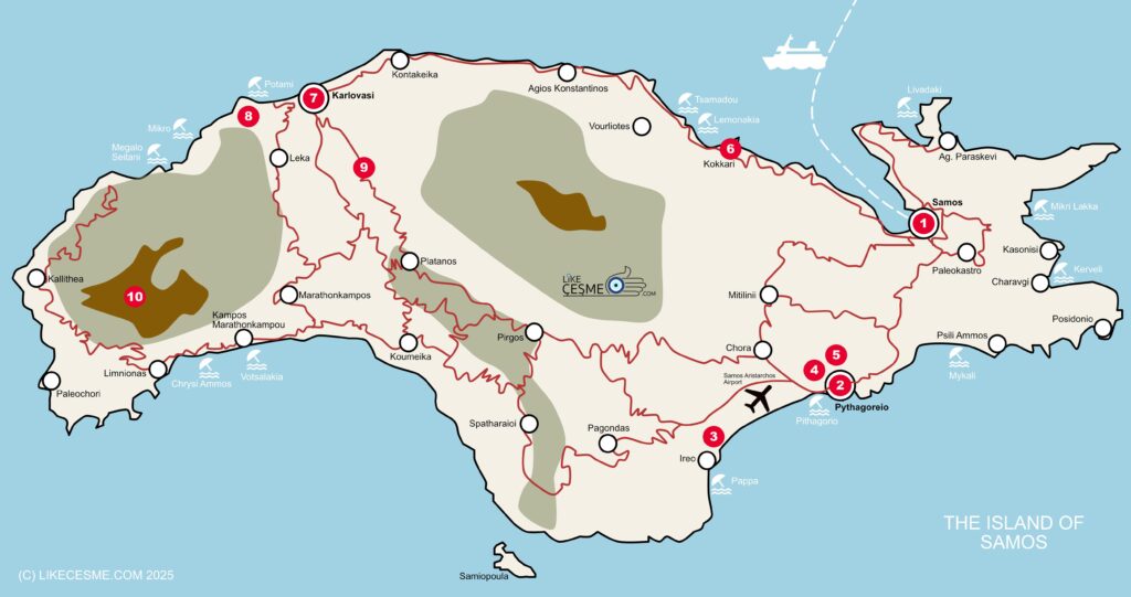Map of Samos
