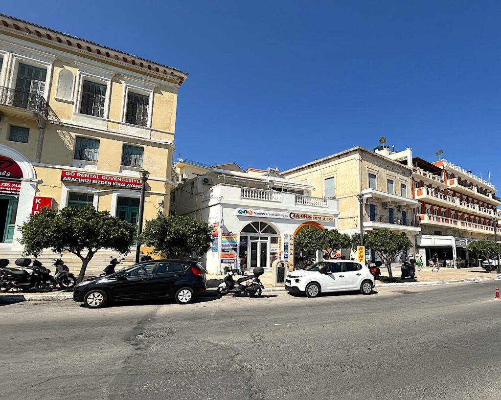 Car Rental Offices Opposite Samos Vathy International Port