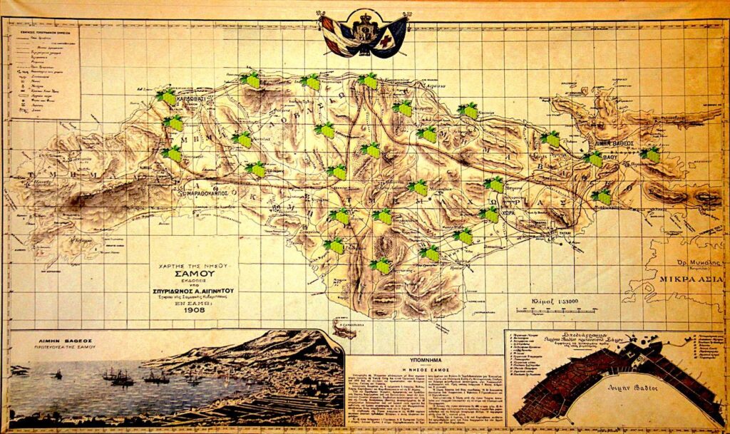 Map of Samos Vineyards