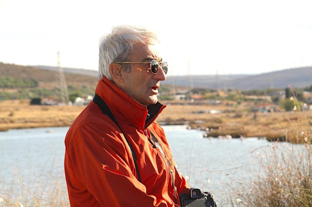 Prof. Dr Sezai Göksu at the Alaçatı Wetlands